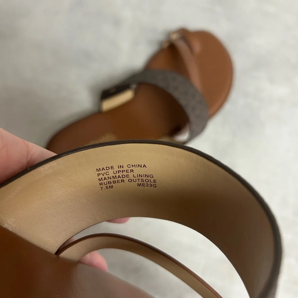 Michael Kors Tan and Brown Sandals - Picture 3 of 4